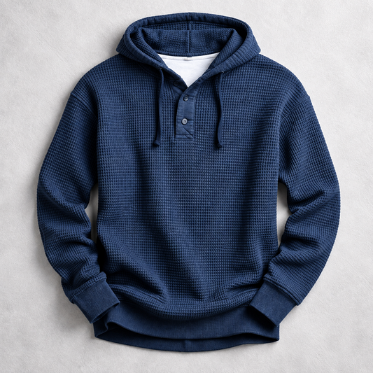 Sweat à Capuche Beaumont en Maille Gaufrée