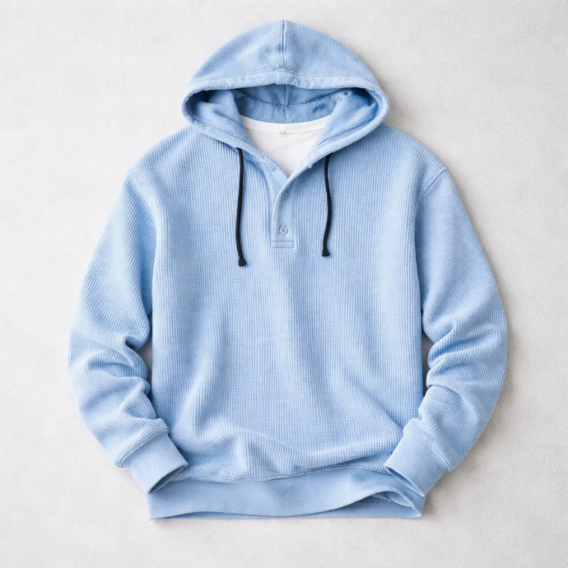 Sweat à Capuche Beaumont en Maille Gaufrée