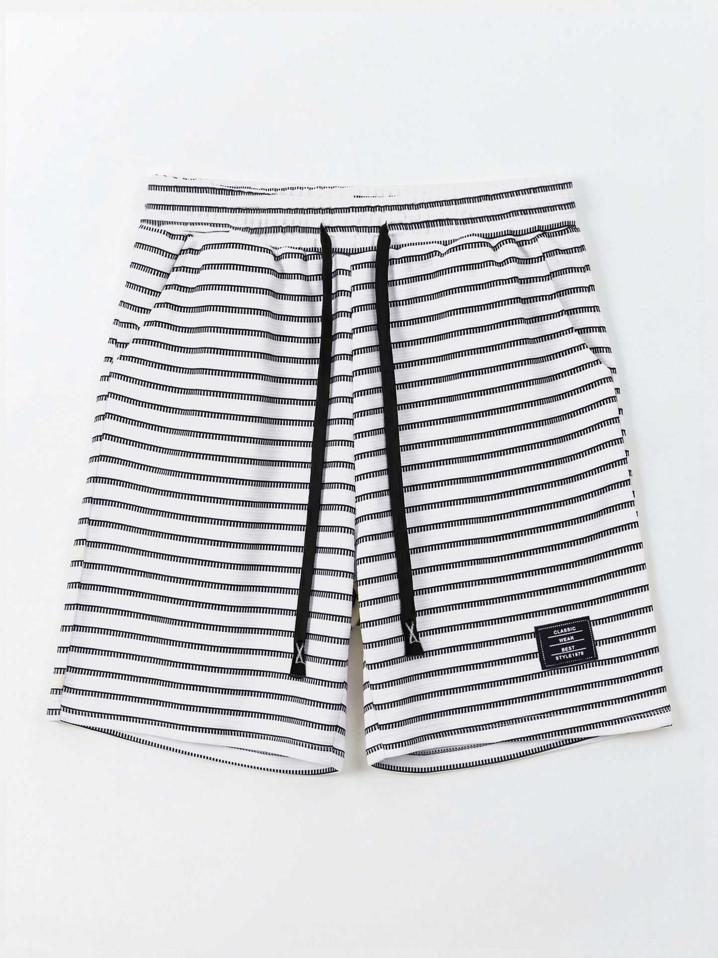 Short Riviera rayé en maille texturée