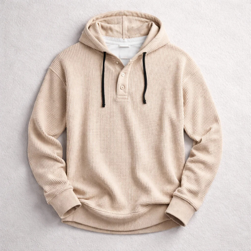 Sweat à Capuche Beaumont en Maille Gaufrée
