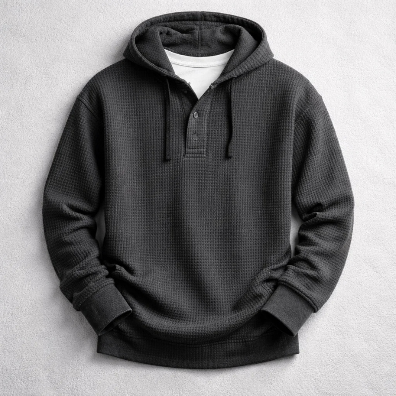Sweat à Capuche Beaumont en Maille Gaufrée
