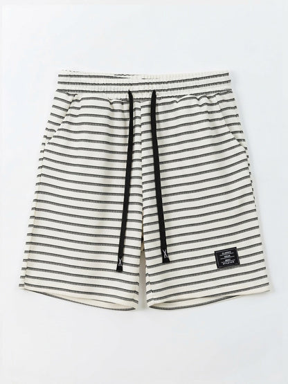 Short Riviera rayé en maille texturée