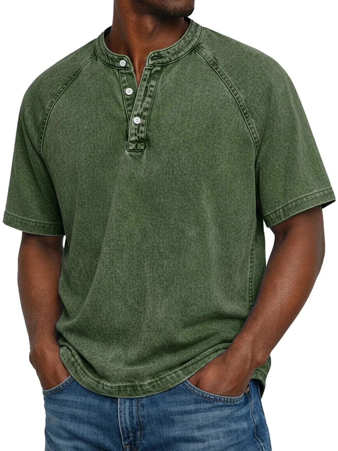 Chemise vintage boutonnée pour homme
