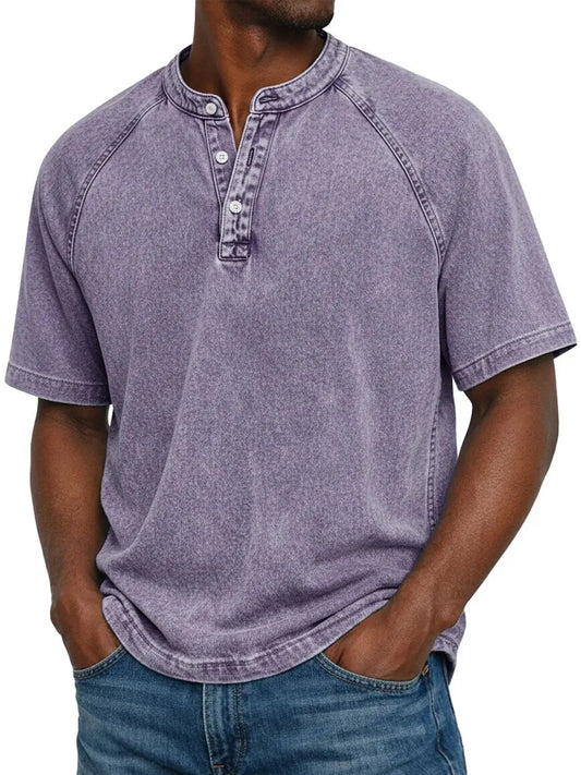 Chemise vintage boutonnée pour homme