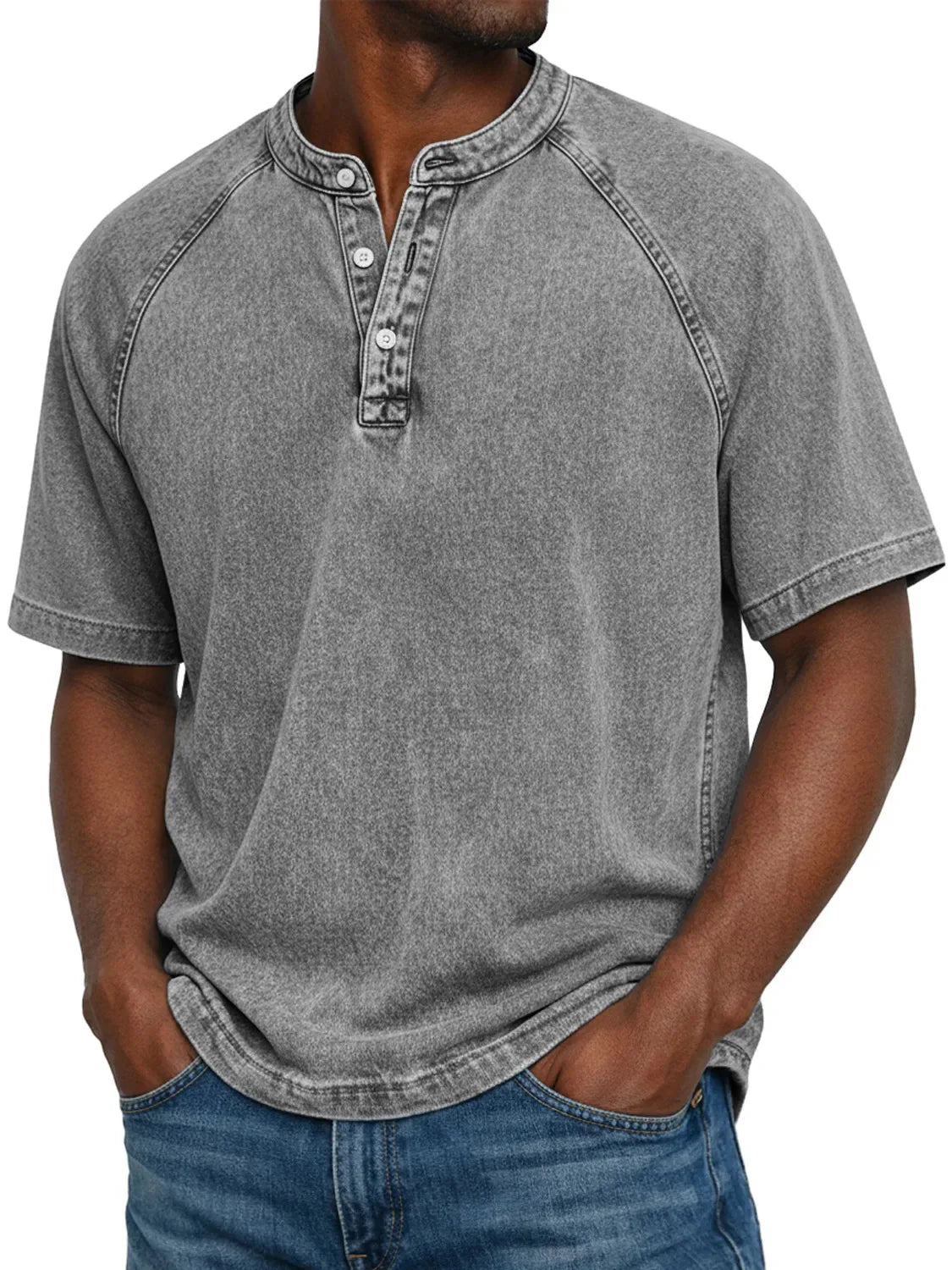 Chemise vintage boutonnée pour homme